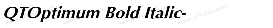 QTOptimum Bold Italic字体转换